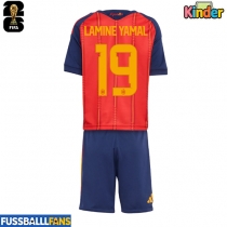 Spanien Lamine Yamal #19 Heimtrikotsatz Kinder WM 2026 Kurzarm (+ Kurze Hosen)
